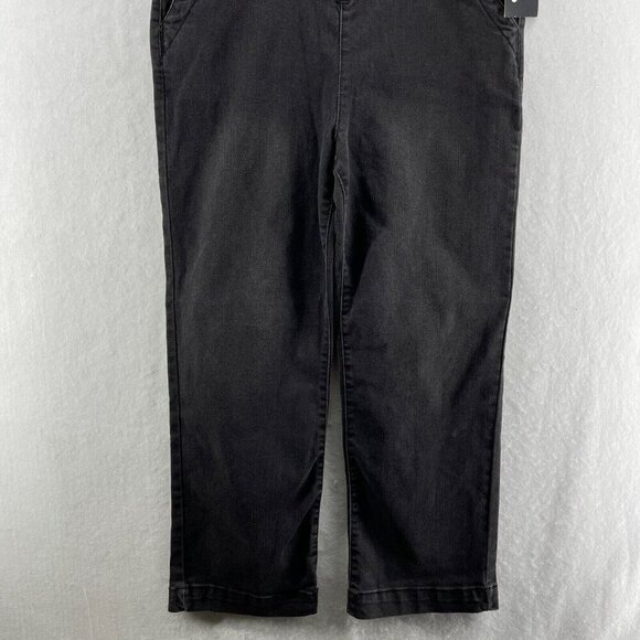 Art Class Girlfriend Overall Bib Girls L Black Denim Overalls With Front Zipper - Picture 8 of 13